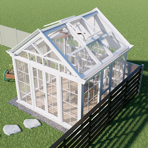 Véranda en verre thermique en aluminium de luxe sur mesure, design européen à pointe, pour villa - Product Image 2