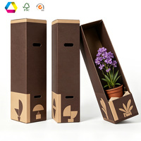 Boîtes en carton ondulé rectangulaires extra longues, cartons cadeaux floraux personnalisés, conception épaissie pour l'emballage de bouquets de fleurs