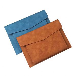 Carpeta de Piel Sintética para Documentos, Gran Capacidad, Portátil, para Oficina, Negocios, Almacenamiento de Contratos - Product Image 1
