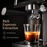 Máquina de Espresso Semiautomática Programable con Pantalla Táctil Anbolife de Alta Calidad y Gran Venta, para Espumar Leche, Ideal para Hoteles y Comercios