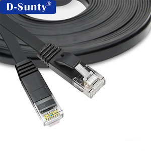 Cable de Conexión RJ45 UTP Cat6 Plano Negro de 5m con Conductores de Cobre Puro para Conexión de Red en Hogar y Oficina - Product Image 5