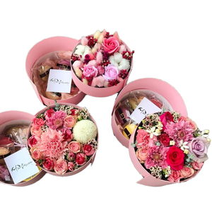 Double Rotating Moon Cake Snacks PVC Window Wedding Birthday <b>Gift</b> <b>Box</b> Recycled Materials <b>Magnetic</b> Closure Flowers Candles Made - Product Image 1