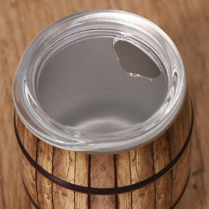 كوب شوت صغير قابل للتخصيص للحفلات الخارجية سعة 3 أونصات بتصميم برميل عتيق مع غطاء وقش من الفولاذ المقاوم للصدأ - Product Image 3