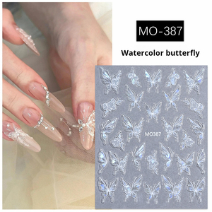 Pegatinas 3D de Mariposas para Uñas, Láminas de Papel, Calcomanías de Gel Autoadhesivas para Decoración de Uñas, Diseño para Salón de Manicura, Venta al por Mayor - Product Image 2