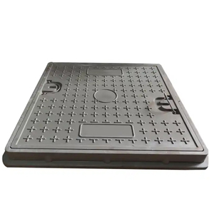 SG antivol Telecom fonte ductile noir antidérapant carré taille personnalisée couvercle de trou d'homme pour les installations routières - Product Image 1