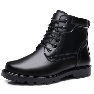 Martin <b>Boots</b> Men Winter Warm Wool Lined Leather Casual Soft Sole Slip Resistant Ankle <b>Boots</b> - Product Image 5