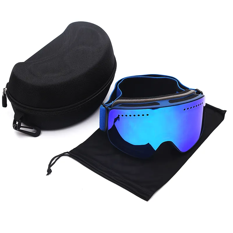 新しいデザイン卸売スキーゴーグル磁気レンズ耐衝撃性霧UV400カスタムスノーボードグラススノースキーゴーグル