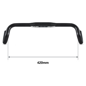 Guidon de vélo de route Zoom 31,8x420mm en alliage d'aluminium, guidon de course léger, guidon de vélo de route à vitesse fixe 700C, noir - Product Image 4