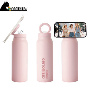 Botella Deportiva de Agua Aislada, Vaso <span class=keywords><strong>Rosa</strong></span> al por Mayor, Botella de Agua de Acero Inoxidable Personalizada con Tapa y Pajita - Product Image 1