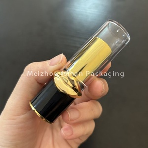หลอดลิปสติกทรงปากสีทอง ISMAN Luxury 3.5 กรัม ฝาใส ขนาด 12.1 มม. บรรจุภัณฑ์ลิปบาล์มพลาสติกเปล่า ขายส่ง รับทำโลโก้ตามสั่ง - Product Image 5