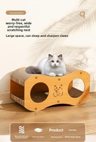Prix d'usine Maison pour chat en carton ondulé double couche de luxe moderne, accessoires de jeu durables pour Noël