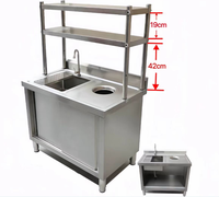 Évier portable en acier inoxydable pour salle blanche, avec eau chaude et armoire, pour laboratoire scolaire moderne