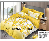 Vente en gros de draps JiaJia 100% coton 3 places pour lits