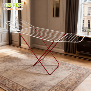 Séchoir à linge pliable <span class=keywords><strong>moderne</strong></span> et élégant ISM-Y6017-16, séchoir à linge en fer et porte-serviettes pour salle de bain, robuste, gain de place - Product Image 2