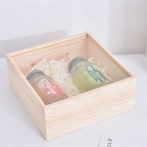 กล่องของขวัญไม้ทรงสี่เหลี่ยมผืนผ้าแบบพกพา ทำจากไม้สน สำหรับงานฝีมือและของขวัญ - Product Image 3
