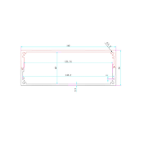 Boîtier en aluminium extrudé sur mesure 150*145*54mm, boîtier d'alimentation pour électronique, boîtier de projet en métal pour PCB