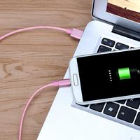 Kabel Data Pengisian Daya USB Mikro Berbahan Nilon untuk Perangkat Seluler dan Komputer