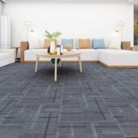 Dalles de moquette géométriques en boucle pour bureau, avec support en asphalte, modernes, pour la maison, l'hôtel, la chambre, en polypropylène, lavables