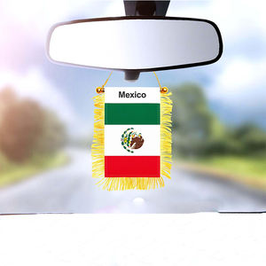 Флаг Мексики с бахромой, двусторонний, на присосках, для окна и зеркала заднего вида автомобиля, индивидуальный дизайн - Product Image 6