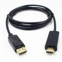 Câble DP vers HDMI SIPU 4K de qualité supérieure avec connecteurs plaqués or, gaine en PVC, certifié CE, pour moniteur et lecteur DVD