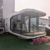 Casa Contenedor Prefabricada de Lujo, Expandible, de Dos Recámaras y Una Sala de Estar, Villa Portátil para Vivienda Familiar