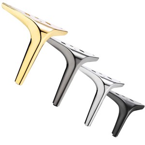 Pieds de meubles en métal pour armoire, lit, canapé, table basse, patins de rehaussement, or, argent, noir 11211 B004 - Product Image 1