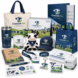 Taza de cerámica personalizada, Calendario de escritorio, Carpeta de presentación, Bolsa de compras de tela no tejida, Peluche de vaca, Gorra de camionero, Regalos promocionales de granja ganadera - Product Image 1