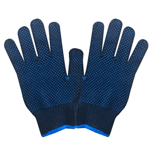 laboral productos de PVC adhesivo de doble cara de tejer algodón anti-slip seguridad guantes de trabajo de ventas - Product Image 1