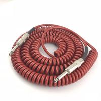 Câble pour Instrument électrique guitare, droit à droit, câble d'instruments Audio, à ressort, bouclé, protection en PU