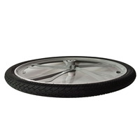 Roues de chariot de cheval sulky d'entraînement en caoutchouc pneumatique gonflable en alliage d'aluminium résistant de 24x1.75"