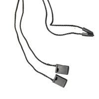 Cordon de suspension en polyester PVC en option pour étiquette de suspension, boucle de suspension en plastique pour bijoux, sceaux pour vêtements et accessoires