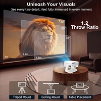 Proyector de Video Inteligente Certificado por Google-TV, Full HD 1080P 4K, para Juegos, Reuniones, Películas, Proyector Wifi para Teléfono, Tableta y Juegos 5G