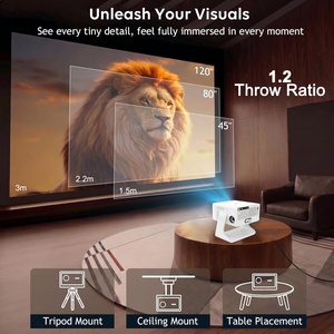Proyector de Video Inteligente Certificado por Google-TV, Full HD 1080P 4K, para Juegos, Reuniones, Películas, Proyector Wifi para Teléfono, Tableta y Juegos 5G - Product Image 3
