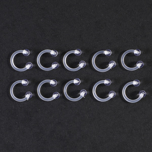 Wholesale Clear Acrylic Thread <strong>Piercing</strong> <strong>Retainers</strong> Invisible Earring Labret Stud Septum Horseshoe Ring Body <strong>Piercing</strong> Jewelry - Product Image 3