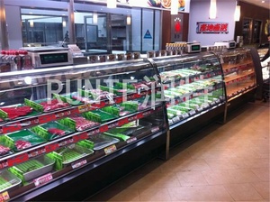 Vitrine Réfrigérée Verticale Premium à Refroidissement Direct avec Verre Courbé pour <span class=keywords><strong>Boucherie</strong></span>, Viande Fraîche (Bœuf, Agneau, Poulet) - Product Image 4