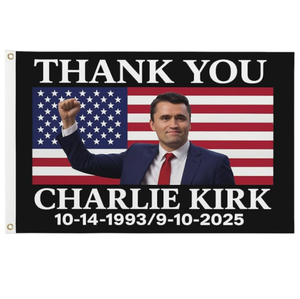 ธงชาติชาร์ลี เคิร์ก แบบกำหนดเอง 10 แบบ ขนาด 3x5 ฟุต ธงการเมือง แสดงความรักชาติ ฉลองวันรำลึกชาร์ลี พร้อมห่วงทองเหลือง - Product Image 4