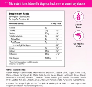 OEM/ODM suplemen pendukung kecantikan untuk rambut kulit kuku minuman kesehatan, suntikan cairan peptida kolagen laut Wanita - Product Image 3