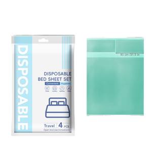 Housse de couette et taie d'oreiller jetables pour voyage, ensemble trois pièces, ensemble quatre pièces, articles jetables pour hôtel - Product Image 3