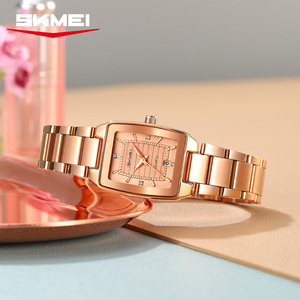 Nuevo Reloj Rectangular de Aleación de Zinc con Cristal de Cuarzo, Función de Fecha, Correa y Hebilla de Acero Inoxidable, Diseño Elegante y Ligero - Product Image 2