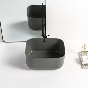 Lavabo <span class=keywords><strong>da</strong></span> <span class=keywords><strong>Appoggio</strong></span> in Ceramica Opaca Colorata per <span class=keywords><strong>Bagno</strong></span>, Lavandino Profondo per Lavaggio Mani, Vendita all'Ingrosso - Product Image 4