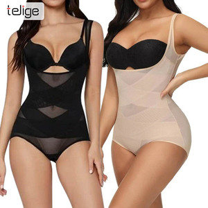 Body Moldeador de Alta Calidad para Mujer, Sin Costuras, Transpirable, con Banda Elástica Cruzada, Color Sólido, Translúcido, con Control de Abdomen - Product Image 6