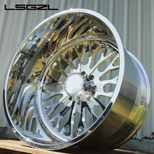Jante en alliage forgé double roue 8x210 8x165.1 8x170 10x225 22 24 26 28 <span class=keywords><strong>30</strong></span> pouces, finition chromée polie pour Chevy Silverado Ford F350 DRW - Product Image 3