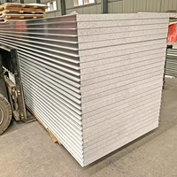 Panneau sandwich EPS moderne ignifuge et écologique, revêtu de métal, pour toitures/murs d'hôtels et villas, utilisation extérieure/intérieure pour chambres froides