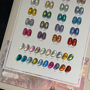 ชุดเจลทาเล็บแมวตาแมว 20 สี สำหรับขายส่ง ปลอดสาร TPO HEMA ไม่มีกลิ่น เจลแม่เหล็กสำหรับร้านทำเล็บ - Product Image 4