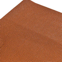Tersedia Kulit Sintetis PVC Motif Bola Basket Retro 1.0mm, Tahan Gesekan, untuk Tas, Buku Catatan, Bola Basket