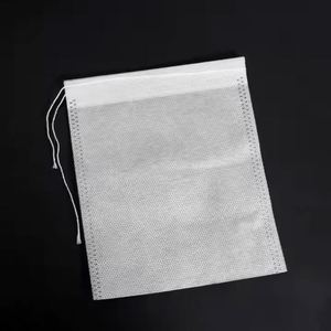 Disposable Empty Tea Filter Bags Non-woven Mesh Bags with Drawstring for Concentrate/Iced Coffee, Herb, Loose <b>Leaf</b> Tea - Product Image 5