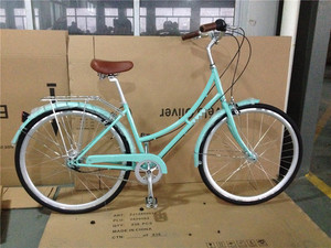 Bicicleta Urbana de 3 Velocidades, Clásica, Retro, Híbrida, con Portaequipajes Trasero y Guardabarros, Estilo Vintage - Product Image 6