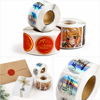 Autocollants d'étanchéité pour enveloppes personnalisés, étiquettes autocollantes imperméables, design de dessin animé mignon pour l'emballage de cadeaux, fête