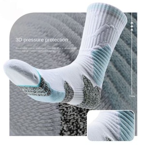 Calcetines de Baloncesto Serie Profesional para Hombres de Élite Suela de Toalla para Entrenamiento Deportivo Antideslizantes Transpirables de Caña Alta - Product Image 3