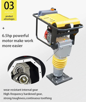 Pilon vibrant à moteur thermique pour la construction, homologué CE EPA, pour le compactage du sol en travaux d'ingénierie